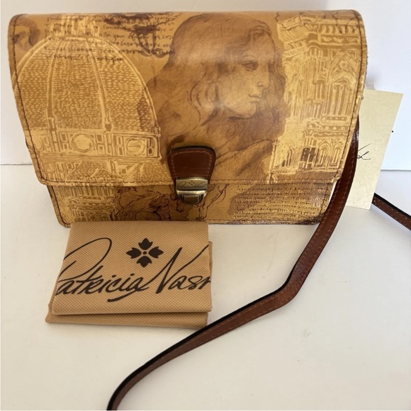 Patricia Nash Artistic Brown Leather Crossbody - Picture 1 of 3
